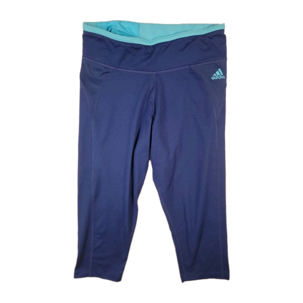 Adidas Response 3/4 Tights Women's Small Navy Blue Teal Climalite Capri D88766